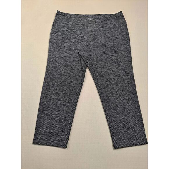 Old Navy Active Women's XL Leggings Cropped Go Dry Pull On Gray Straight Leg - Picture 1 of 7